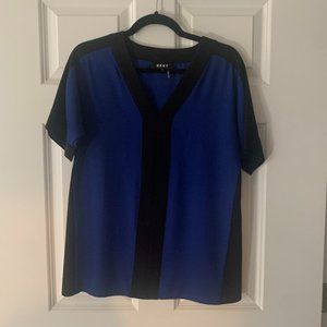 DKNY Colorblock V-Neck Top